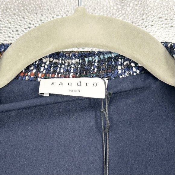 NWT Sandro Alizou Double-Breasted Bouclé-Tweed Mini Dress - Picture 6 of 9